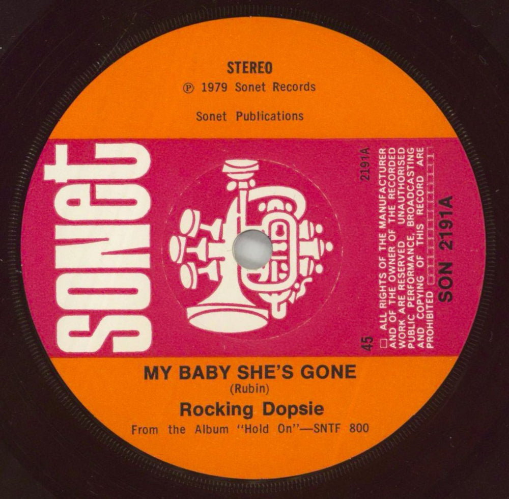 Rockin' Dopsie & The Twisters My Baby She's Gone UK 7" vinyl single (7 inch record / 45) RTQ07MY764855