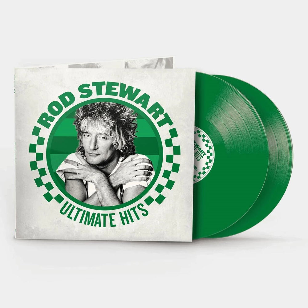 Rod Stewart Ultimate Hits - Green Vinyl - Indie Exclusive Alternate Cover Artwork - Sealed UK 2-LP vinyl record set (Double LP Album) ROD2LUL876952