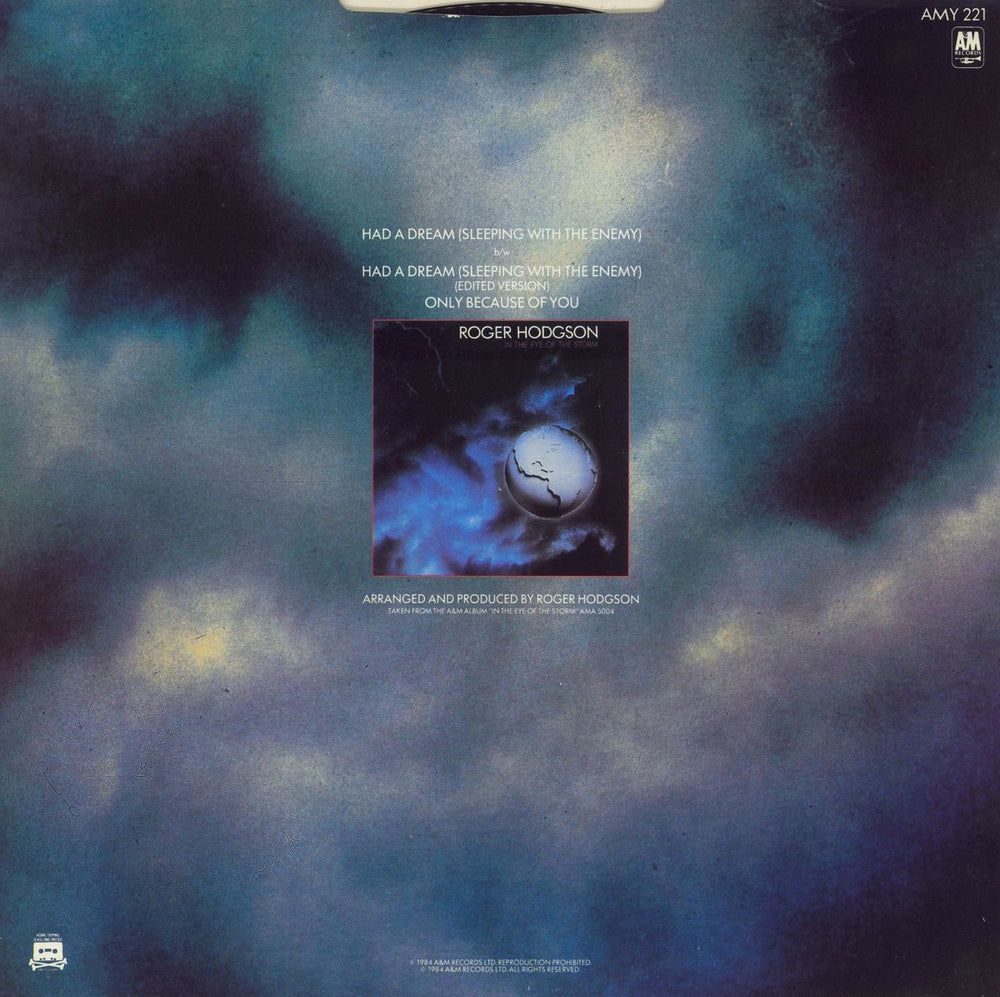 Roger Hodgson Had A Dream (Sleeping With The Enemy) UK 12" vinyl single (12 inch record / Maxi-single)