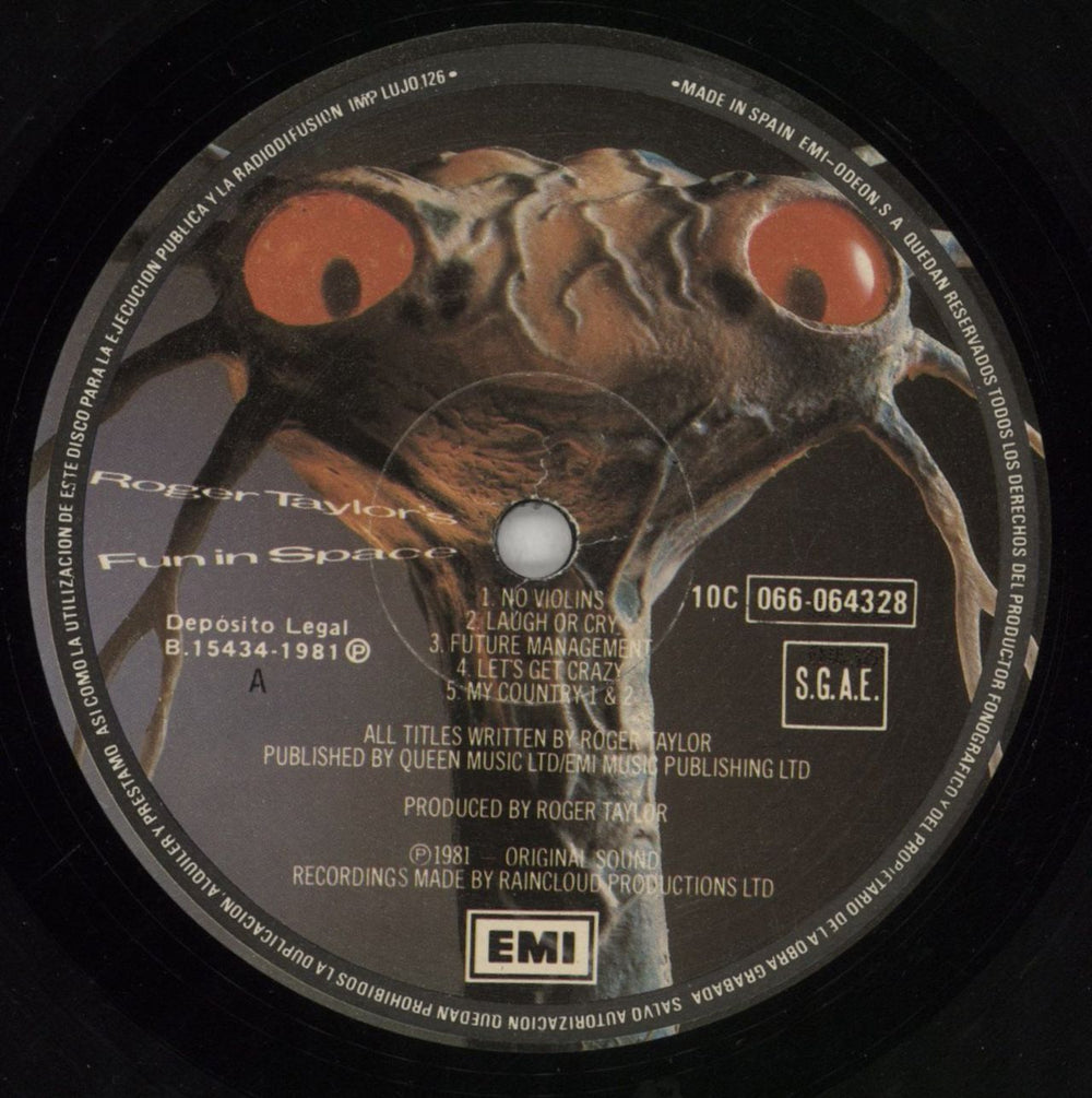 Roger Taylor Fun In Space Spanish vinyl LP album (LP record) ROGLPFU864930