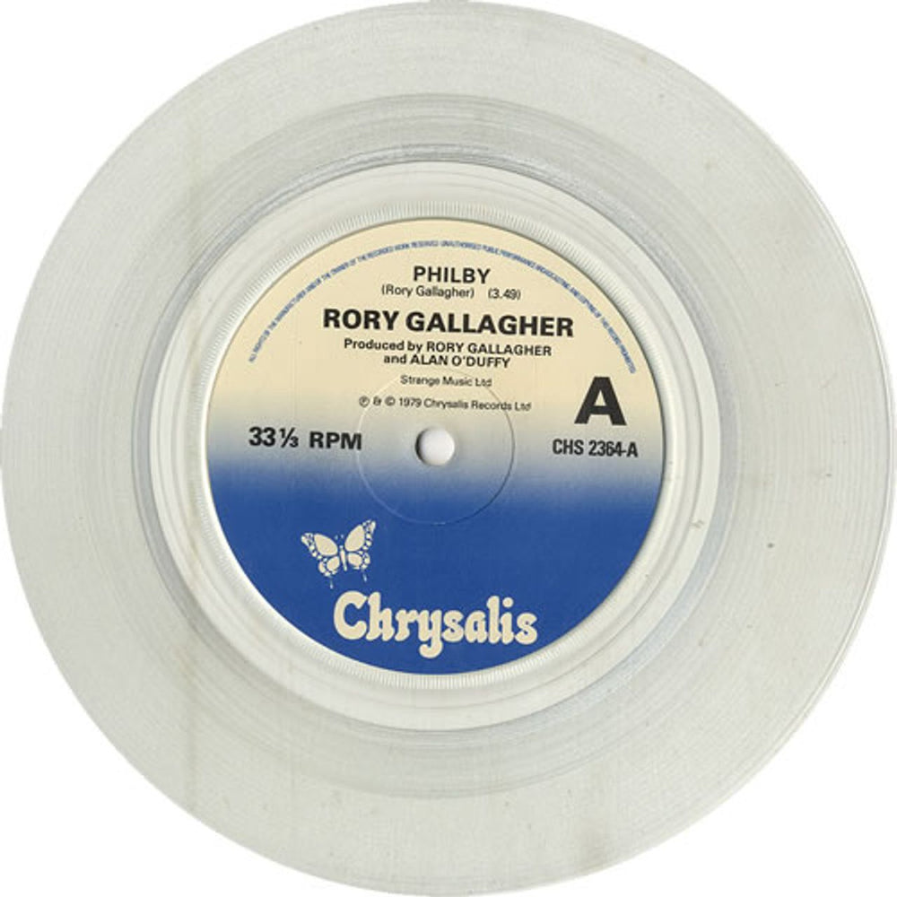 Rory Gallagher Philby - Clear Vinyl UK 7" vinyl single (7 inch record / 45) ROR07PH59799