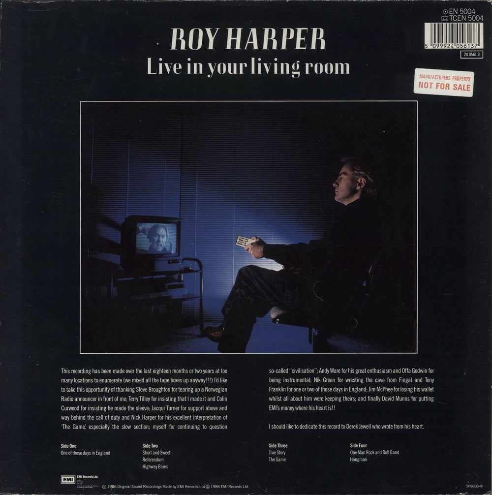 Roy Harper In Between Every Line UK Promo 2-LP vinyl record set (Double LP Album) 5099924056137