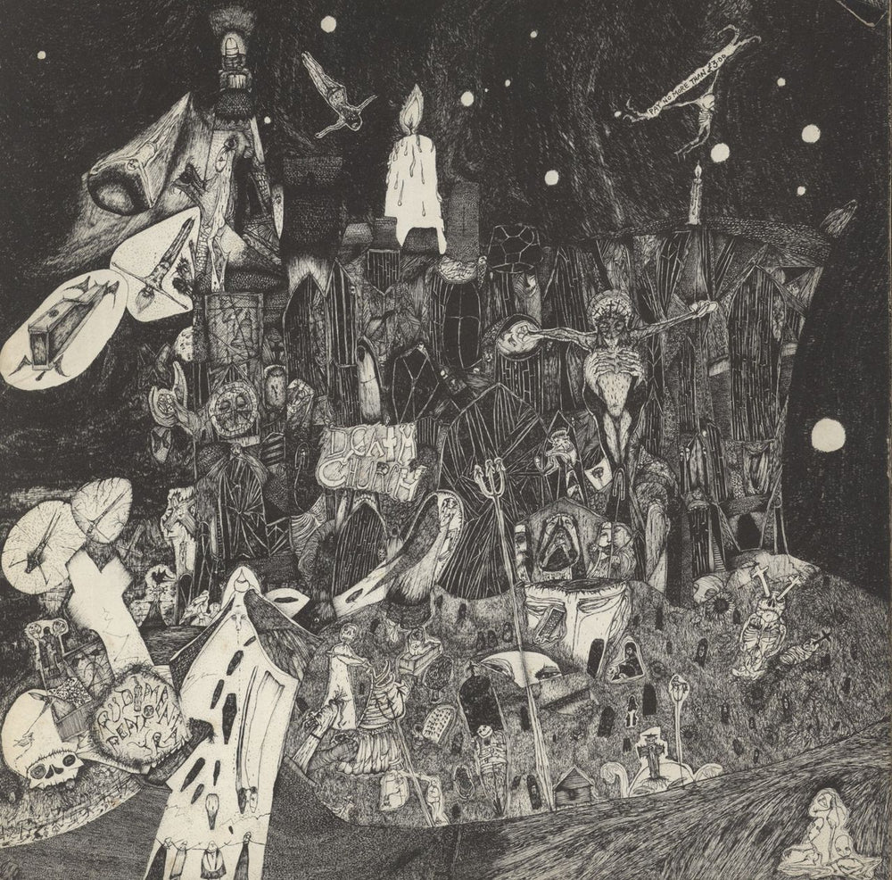 Rudimentary Peni Death Church - VG UK vinyl LP album (LP record) CHRISTIT'S6