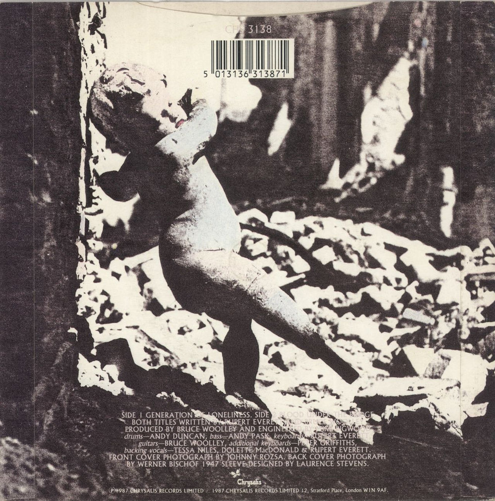 Rupert Everett Generation Of Loneliness UK 7" vinyl single (7 inch record / 45) 5013136313871