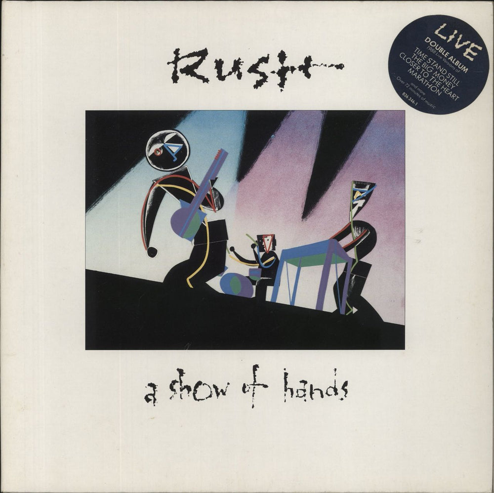 Rush A Show Of Hands + Sticker Dutch 2-LP vinyl record set (Double LP Album) 836346-1