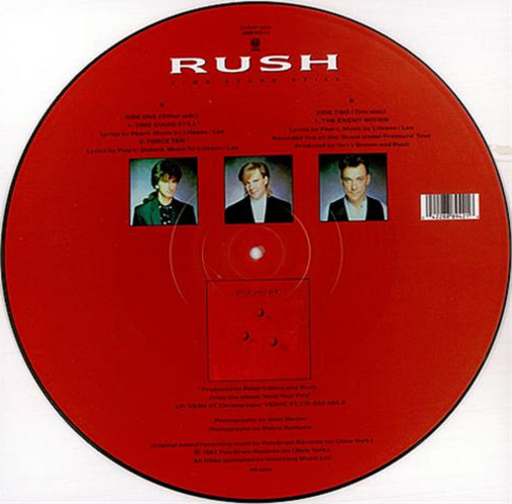 Rush Time Stand Still - Stickered UK 12" vinyl picture disc (12 inch picture record) RUS2PTI18581