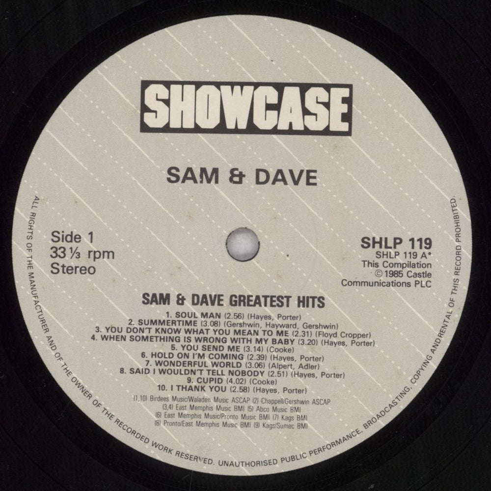 Sam & Dave Greatest Hits UK vinyl LP album (LP record) SXDLPGR840734