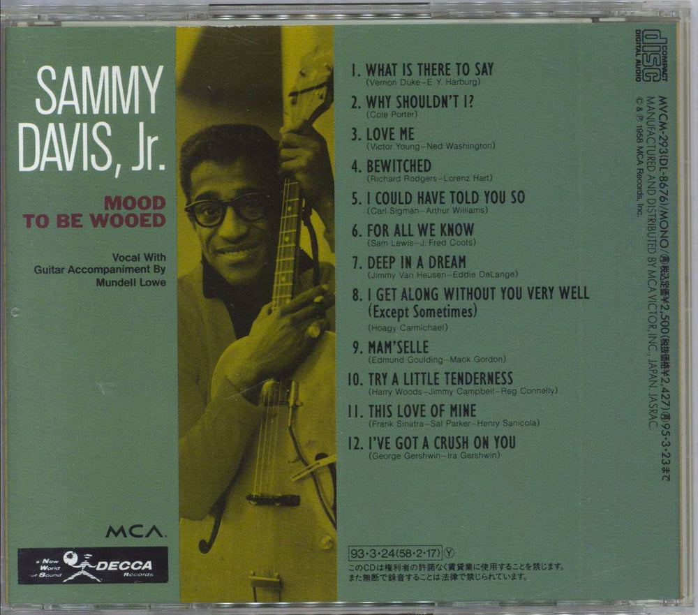 Sammy Davis Jr Mood To Be Wooed Japanese CD album (CDLP)