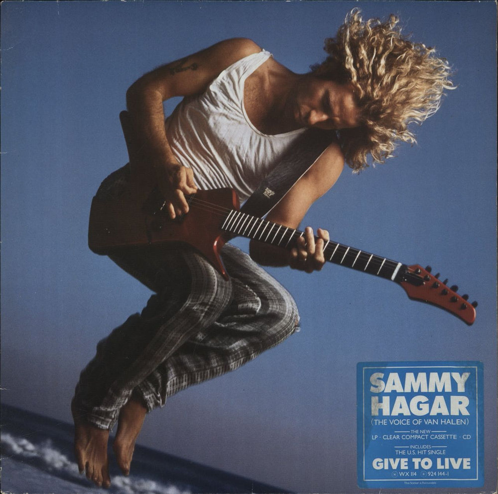 Sammy Hagar Sammy Hagar - Hype Stickered German vinyl LP album (LP record) 924144-1