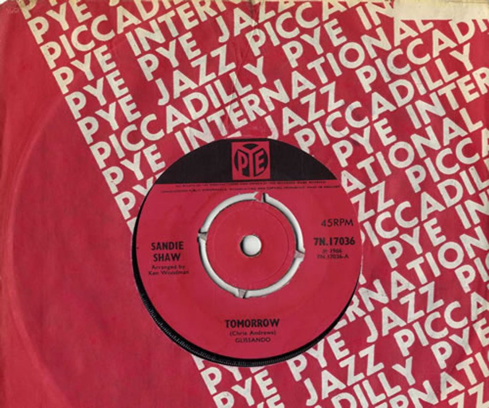 Sandie Shaw Tomorrow - 4pr UK 7" vinyl single (7 inch record / 45) 7N.17036