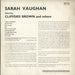 Sarah Vaughan Featuring Clifford Brown UK vinyl LP album (LP record)