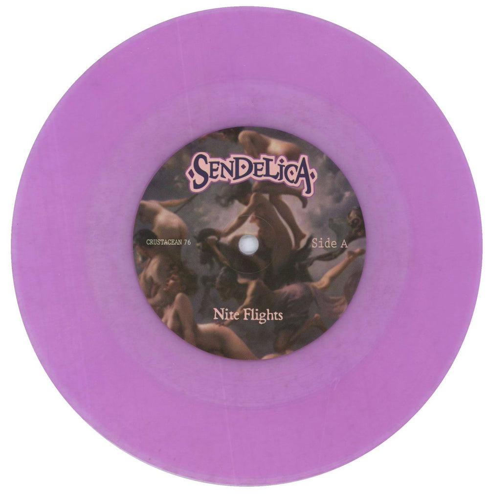 Sendelica Nite Flights - Clear Purple Vinyl + Shrink UK 7" vinyl single (7 inch record / 45) 26O07NI836232