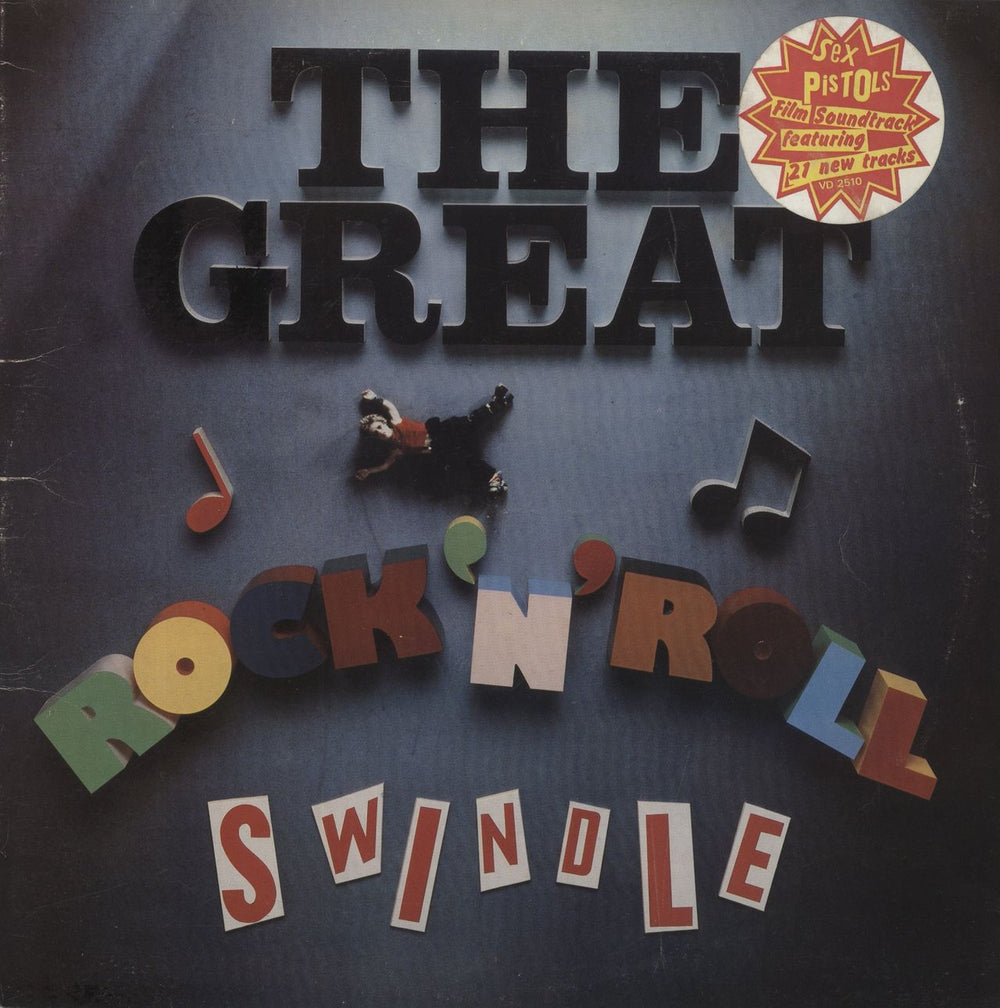 Sex Pistols The Great Rock 'N' Roll Swindle + Insert - 3 Stickers - VG UK 2-LP vinyl record set (Double LP Album) VD2510