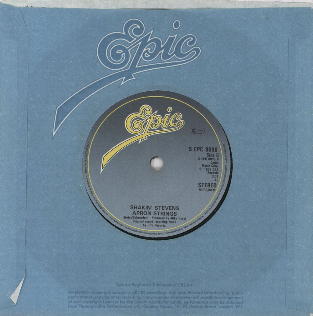 Shakin' Stevens Hot Dog UK 7" vinyl single (7 inch record / 45)