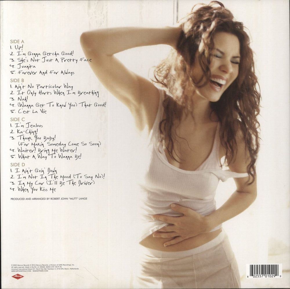Shania Twain Up! - Red Vinyl UK 2-LP vinyl record set (Double LP Album) 602557010299
