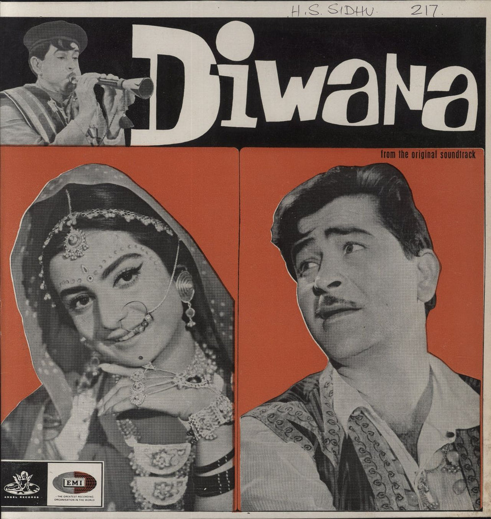 Shankar-Jaikishan Diwana - VG Indian vinyl LP album (LP record) 3AEX5125