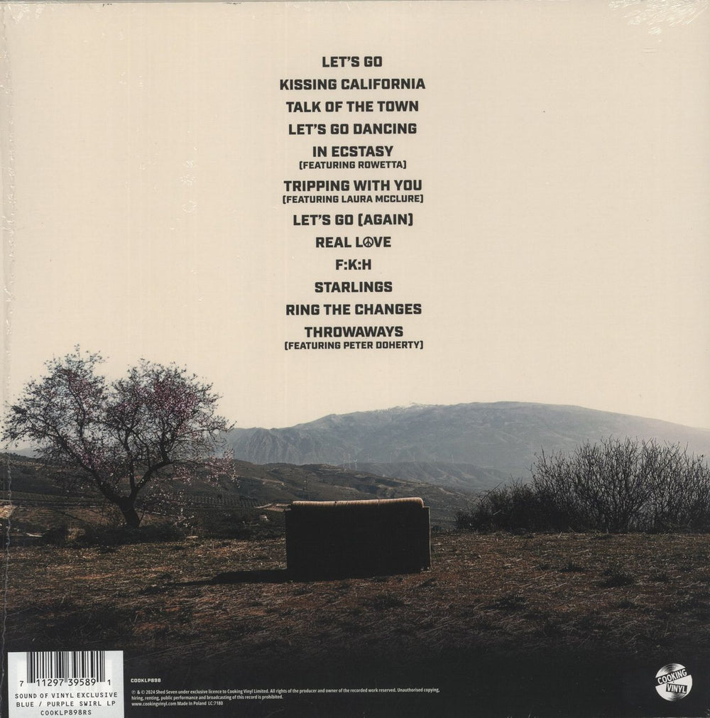 Shed Seven A Matter Of Time - Blue & Purple Vinyl + Autographed Sleeve UK vinyl LP album (LP record) 711297395891