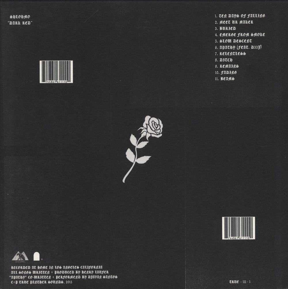 Shlohmo Dark Red UK 2-LP vinyl record set (Double LP Album) 744861611110