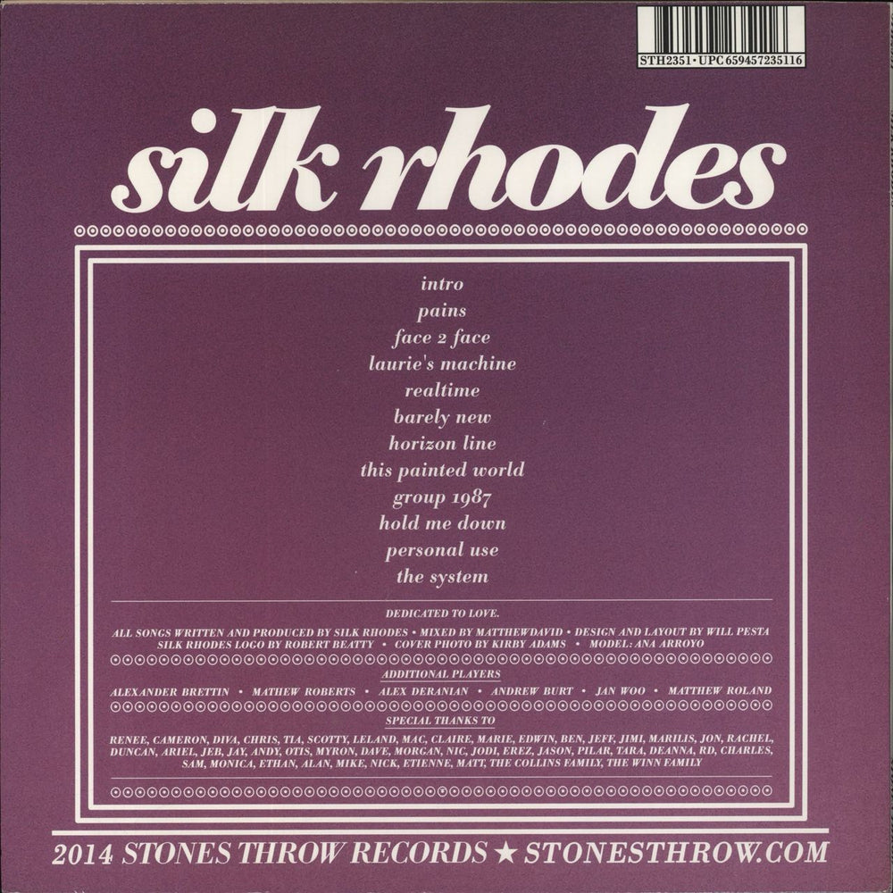 Silk Rhodes Silk Rhodes US vinyl LP album (LP record) 659457235116