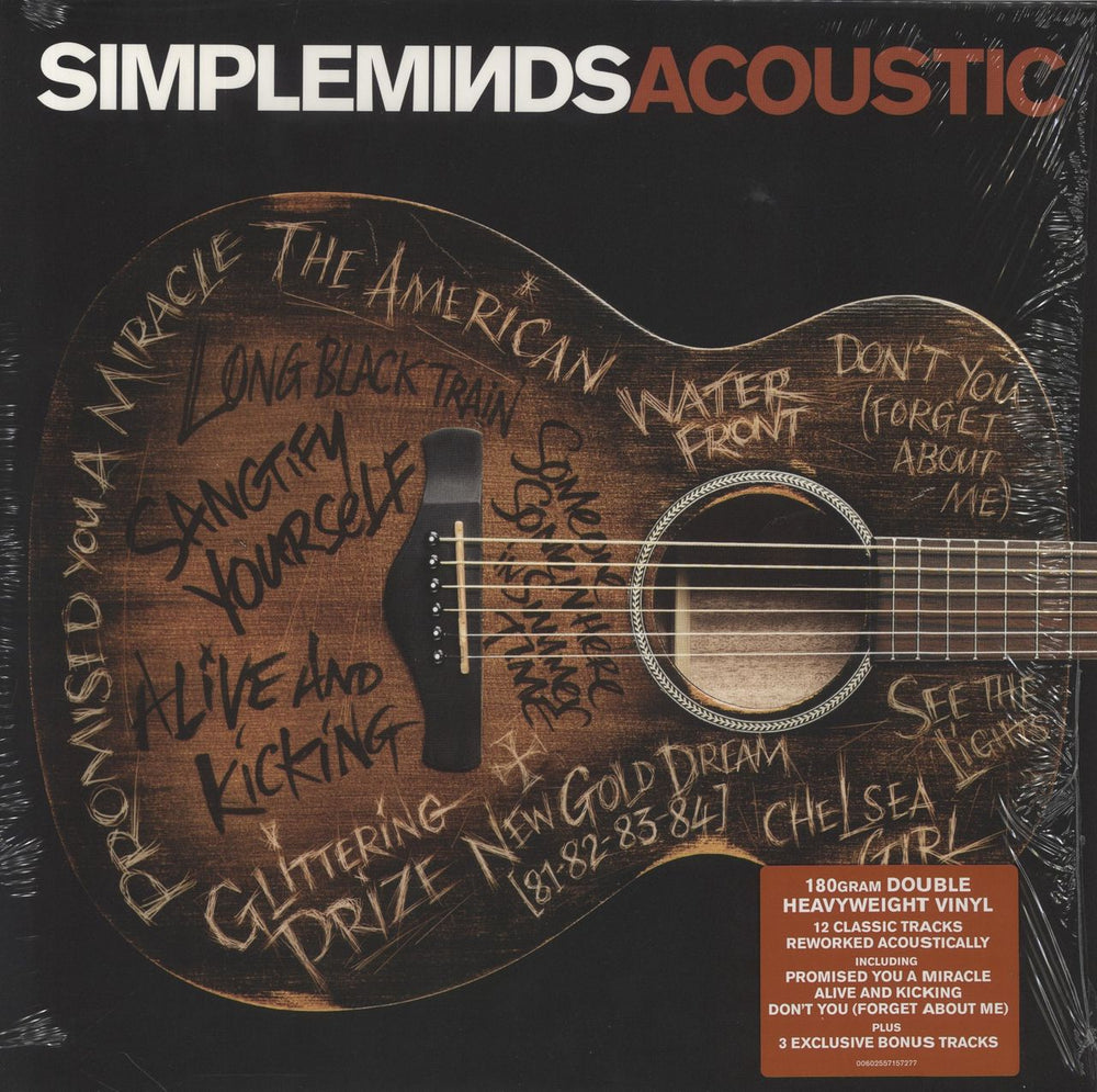 Simple Minds Acoustic - 180gm - Stickered Shrink UK 2-LP vinyl record set (Double LP Album) SMAC02