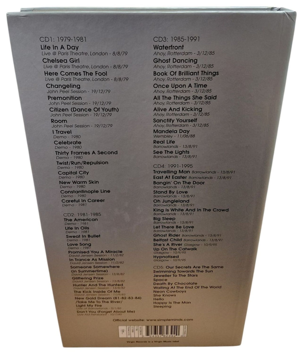 Simple Minds Silver Box UK 5-CD album set