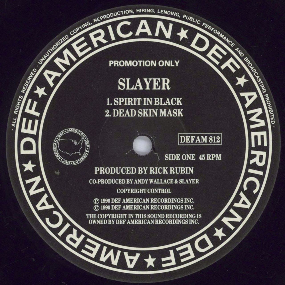 Slayer Spirit In Black UK Promo 12" vinyl single (12 inch record / Maxi-single) SLA12SP832645