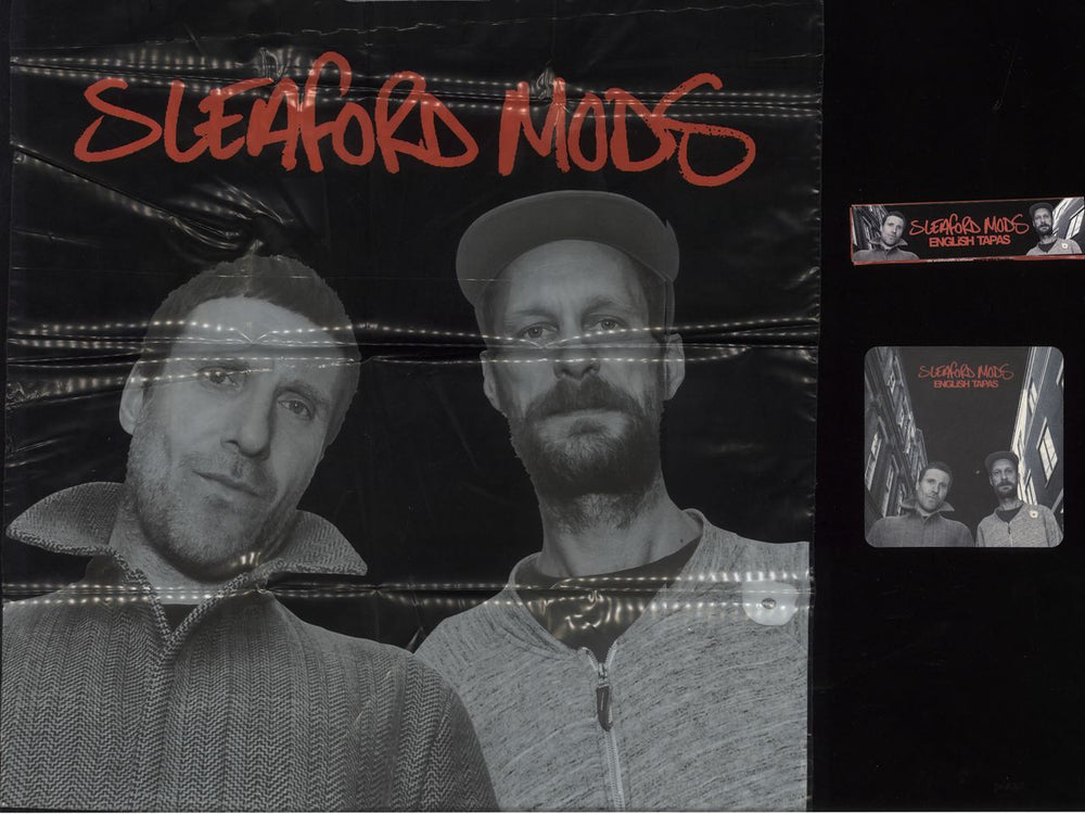Sleaford Mods English Tapas - Red Vinyl + Bonus 7" - Sealed + Extras UK vinyl LP album (LP record) 2017