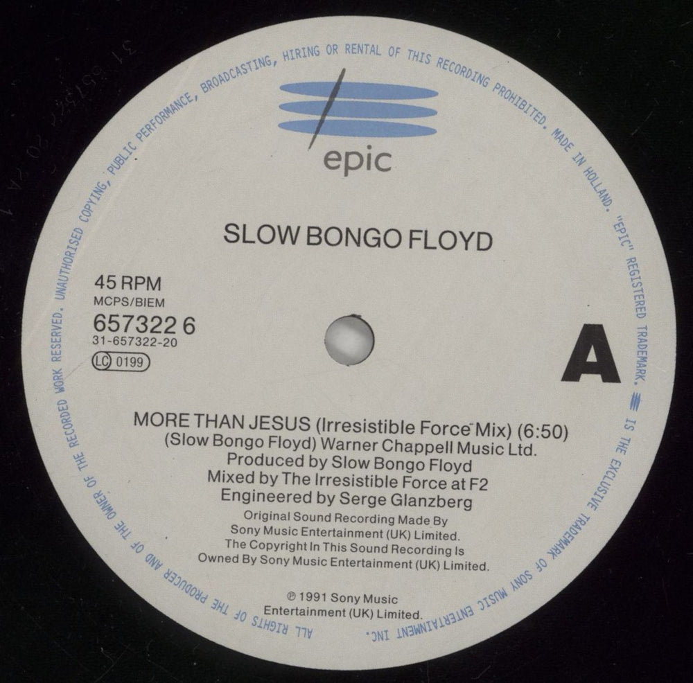 Slow Bongo Floyd More Than Jesus UK 12" vinyl single (12 inch record / Maxi-single) UZQ12MO862808