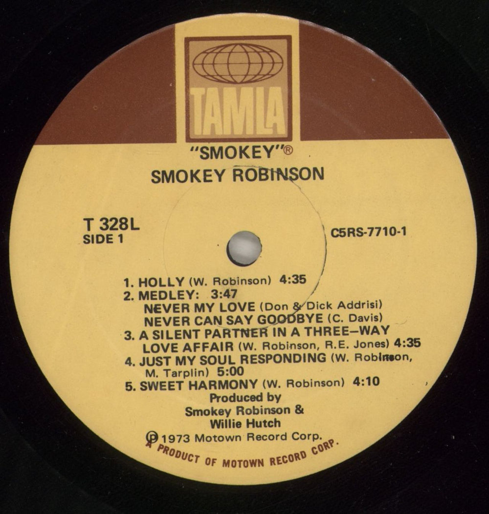 Smokey Robinson Smokey US vinyl LP album (LP record) OKELPSM879035