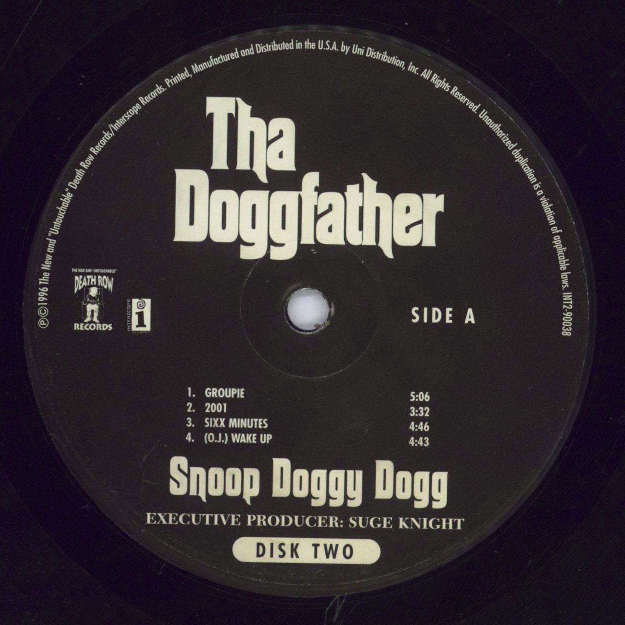 SNOOP DOGGY DOGG - THA DOGGFATHER newest Gold Splatter Limited 2LP Vinyl Hip Hop Sealed