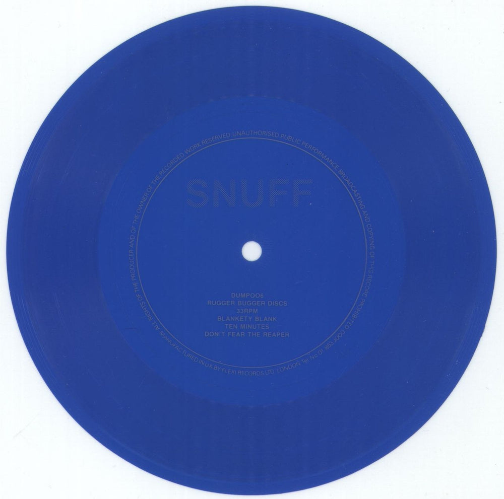 Snuff The Tour Flexi EP - Blue UK 7" vinyl single (7 inch record / 45) SNF07TH601991