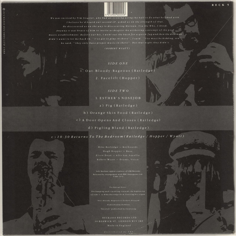 Soft Machine Live At The Proms 1970 - EX UK vinyl LP album (LP record) 5016980000058