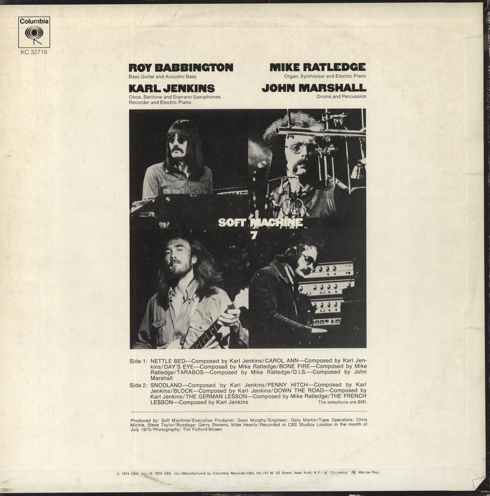 Soft Machine Seven - VG US vinyl LP album (LP record)