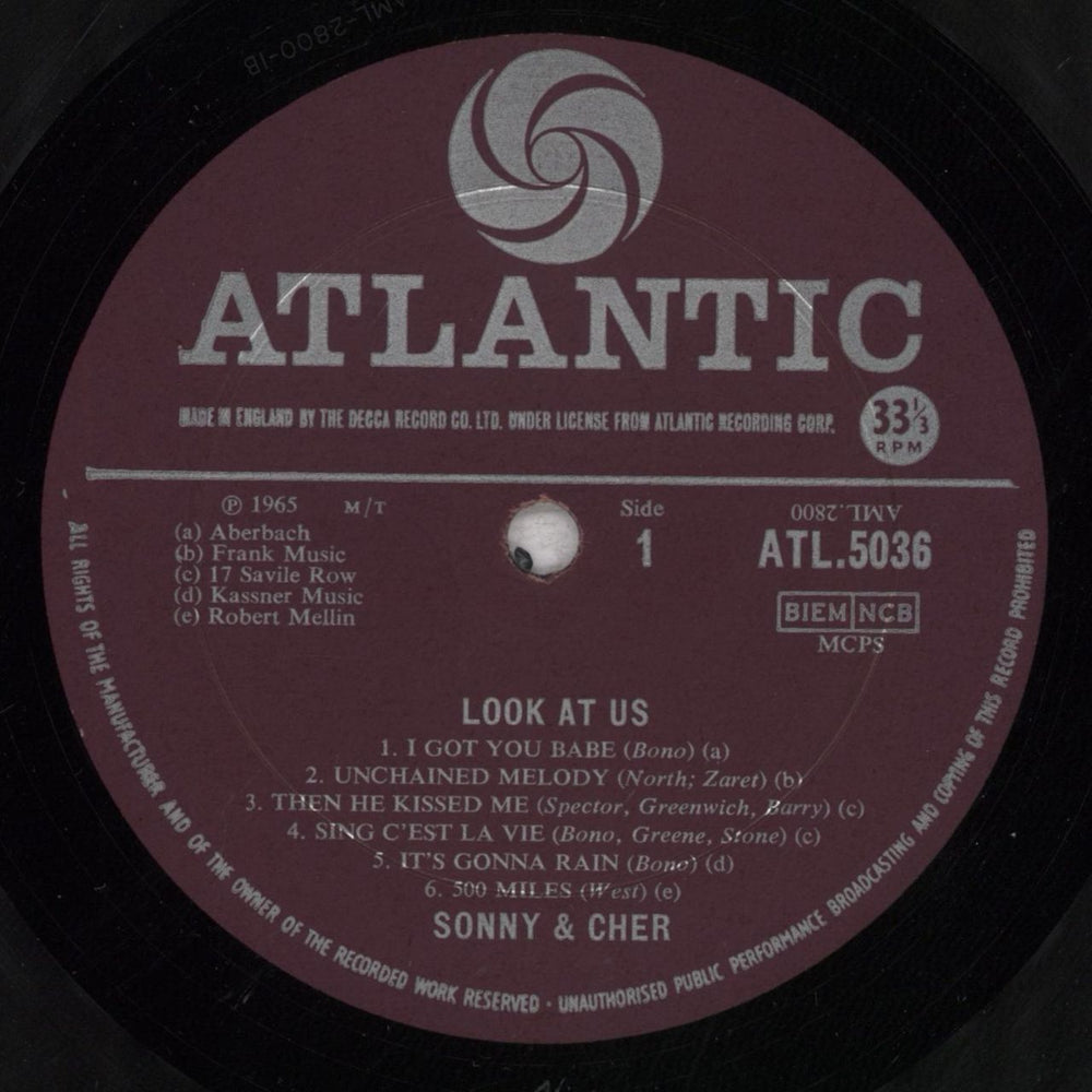 Sonny & Cher Look At Us - EX UK vinyl LP album (LP record) S+CLPLO845601