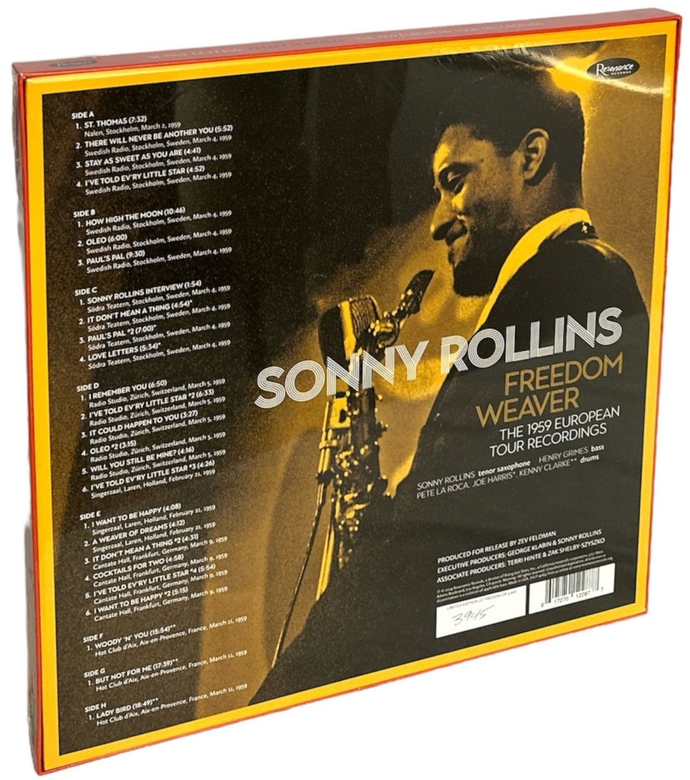 Sonny Rollins Freedom Weaver [The 1959 European Tour Recordings] - Sealed - RSD UK Vinyl Box Set 617270122877