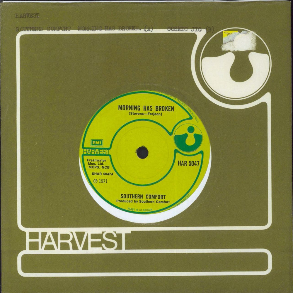 Southern Comfort Morning Has Broken UK 7" vinyl single (7 inch record / 45) HAR5047