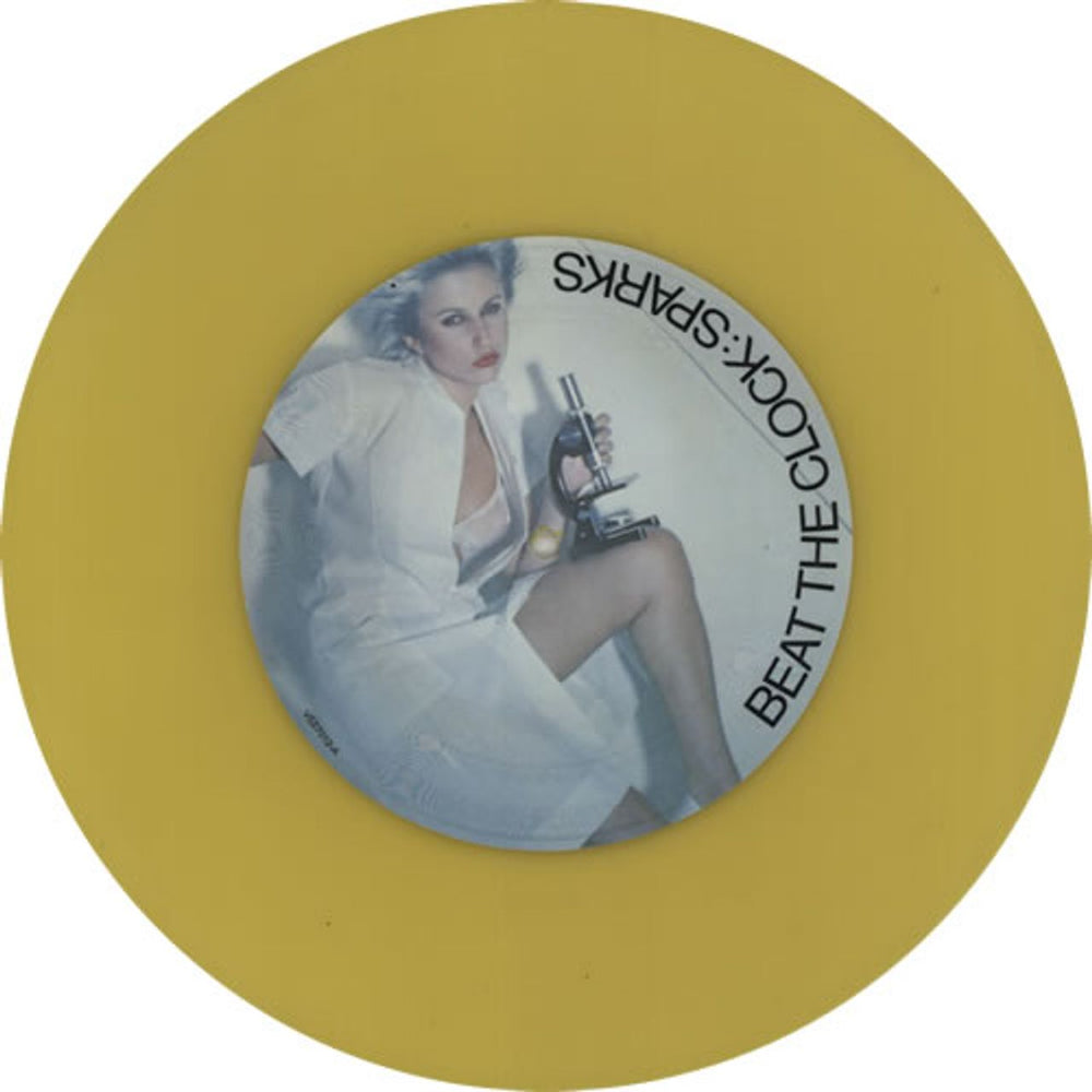 Sparks Beat The Clock - Yellow Vinyl UK 12" vinyl single (12 inch record / Maxi-single) SPA12BE151667