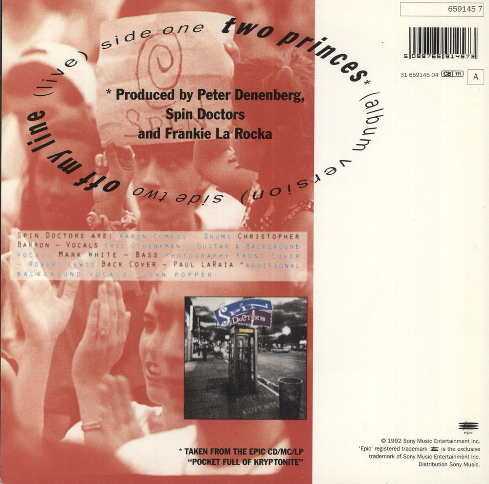 Spin Doctors Two Princes Dutch 7" vinyl single (7 inch record / 45) 5099765914573