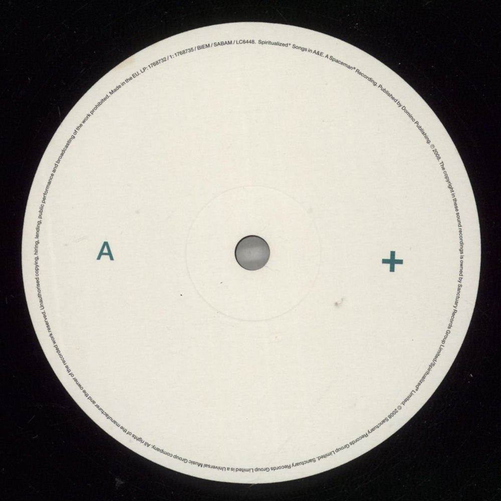 Spiritualized Songs In A&E UK 2-LP vinyl record set (Double LP Album) SPZ2LSO435110