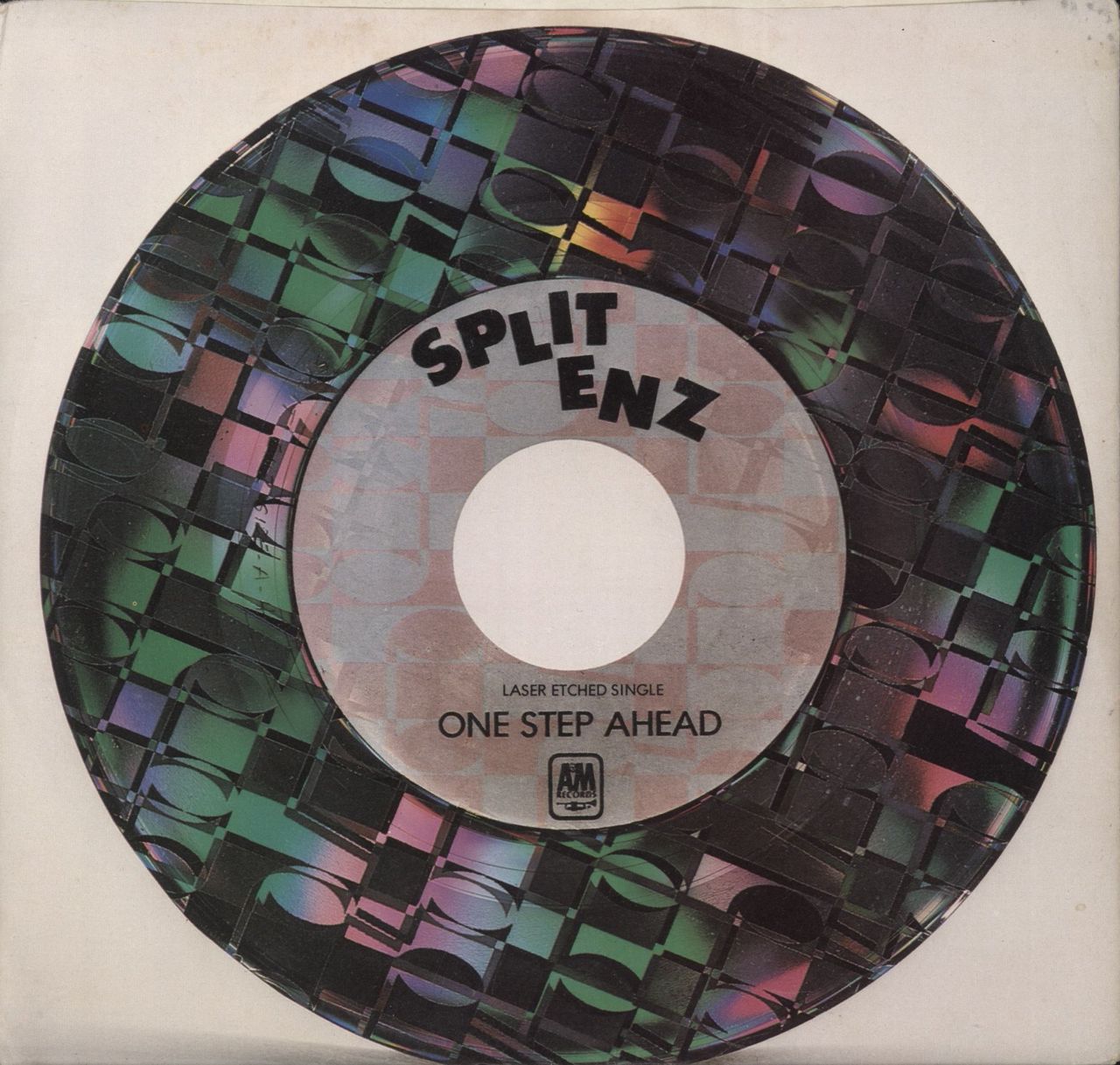 Split Enz One Step Ahead - Laser Etched US 7" vinyl single (7 inch record / 45) AM2339