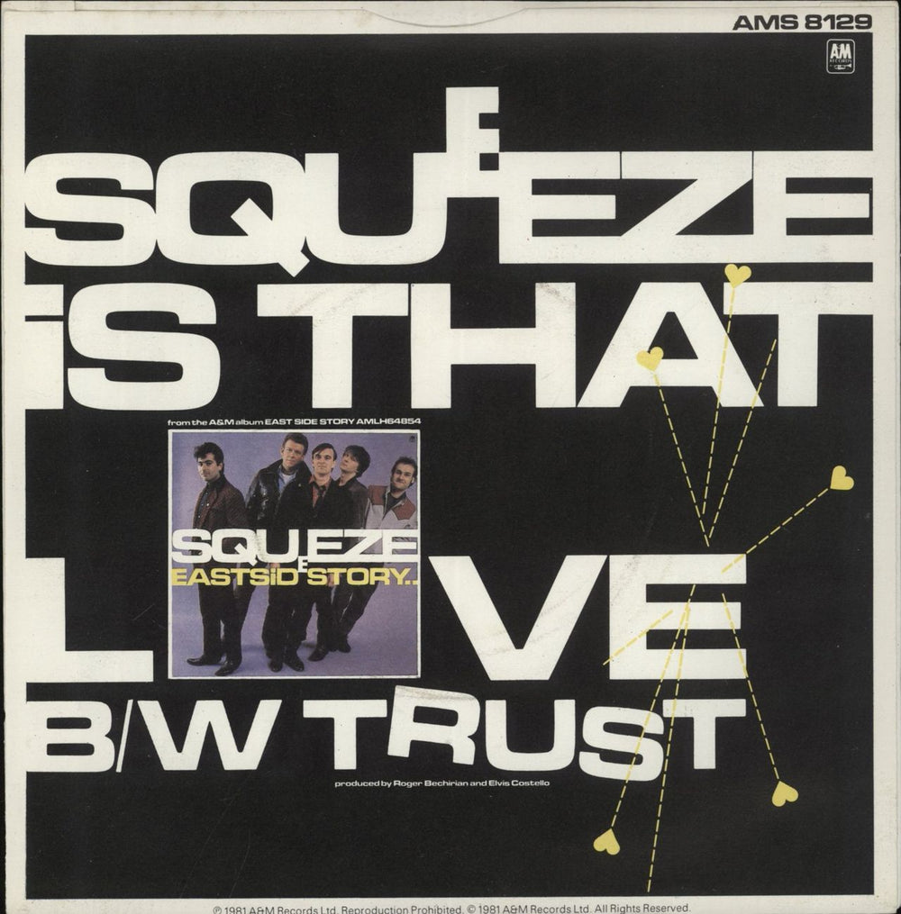 Squeeze Is That Love UK 7" vinyl single (7 inch record / 45)