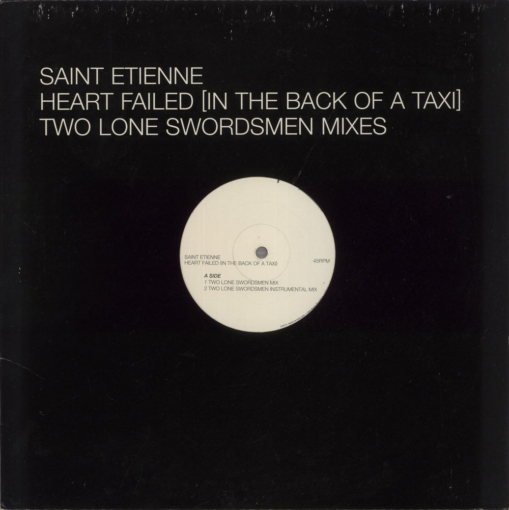 St Etienne Heart Failed (In The Back Of A Taxi) - Two Lone Swordsmen Mixes UK 12" vinyl single (12 inch record / Maxi-single) STET3T