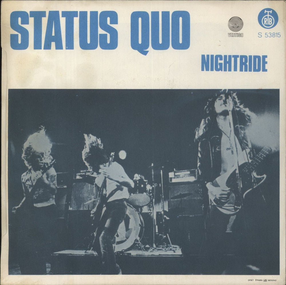 Status Quo Down Down + Sleeve - EX Yugoslavian 7" vinyl single (7 inch record / 45)