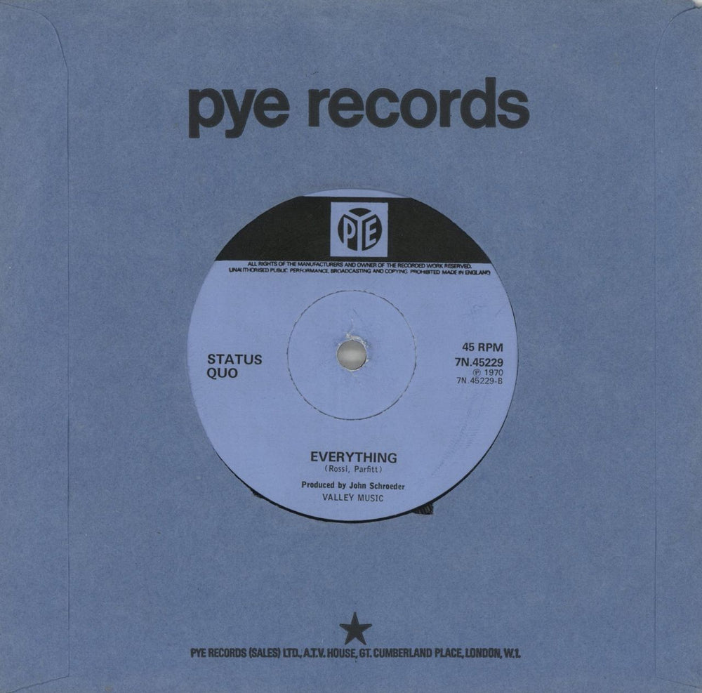 Status Quo Mean Girl - Solid UK 7" vinyl single (7 inch record / 45)