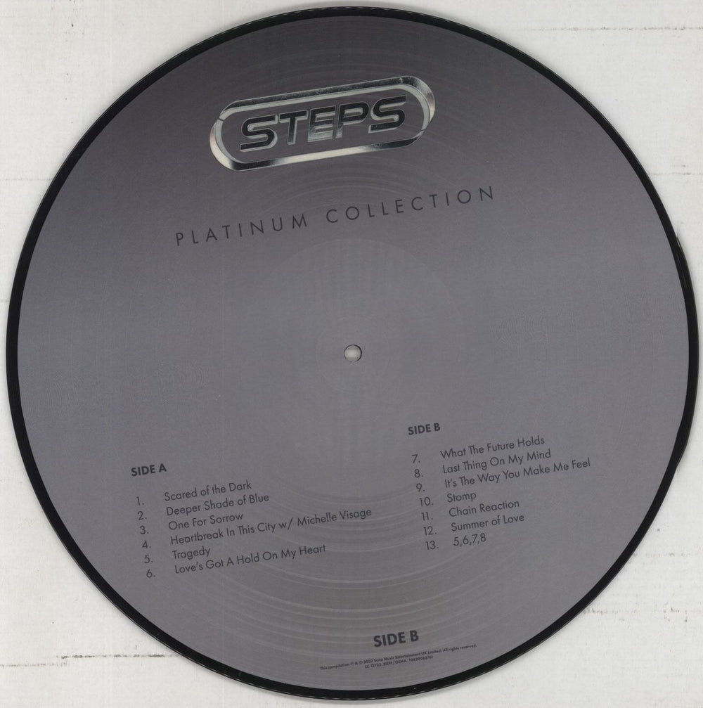 Steps Platinum Collection - Autographed UK picture disc LP (vinyl picture disc album) EPSPDPL860420