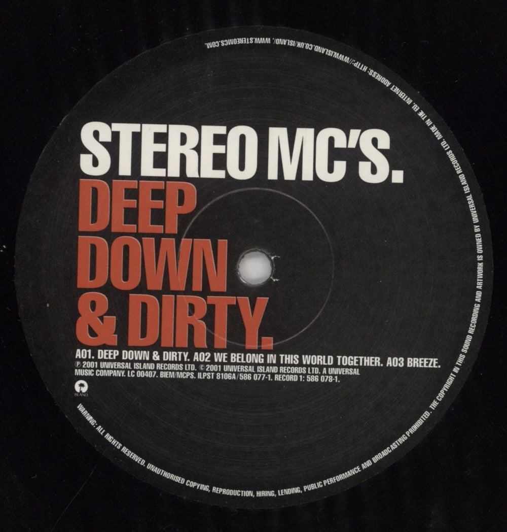 Stereo MCs Deep Down & Dirty UK 3-LP vinyl record set (Triple LP Album) SMC3LDE186714