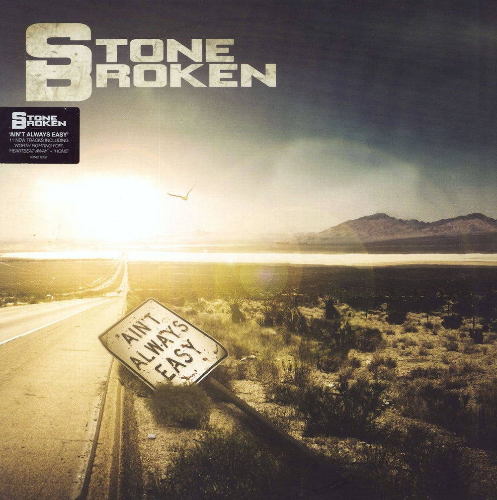 Stone Broken Ain't Always Easy - Hype Stickered UK vinyl LP album (LP record) SPINE712157