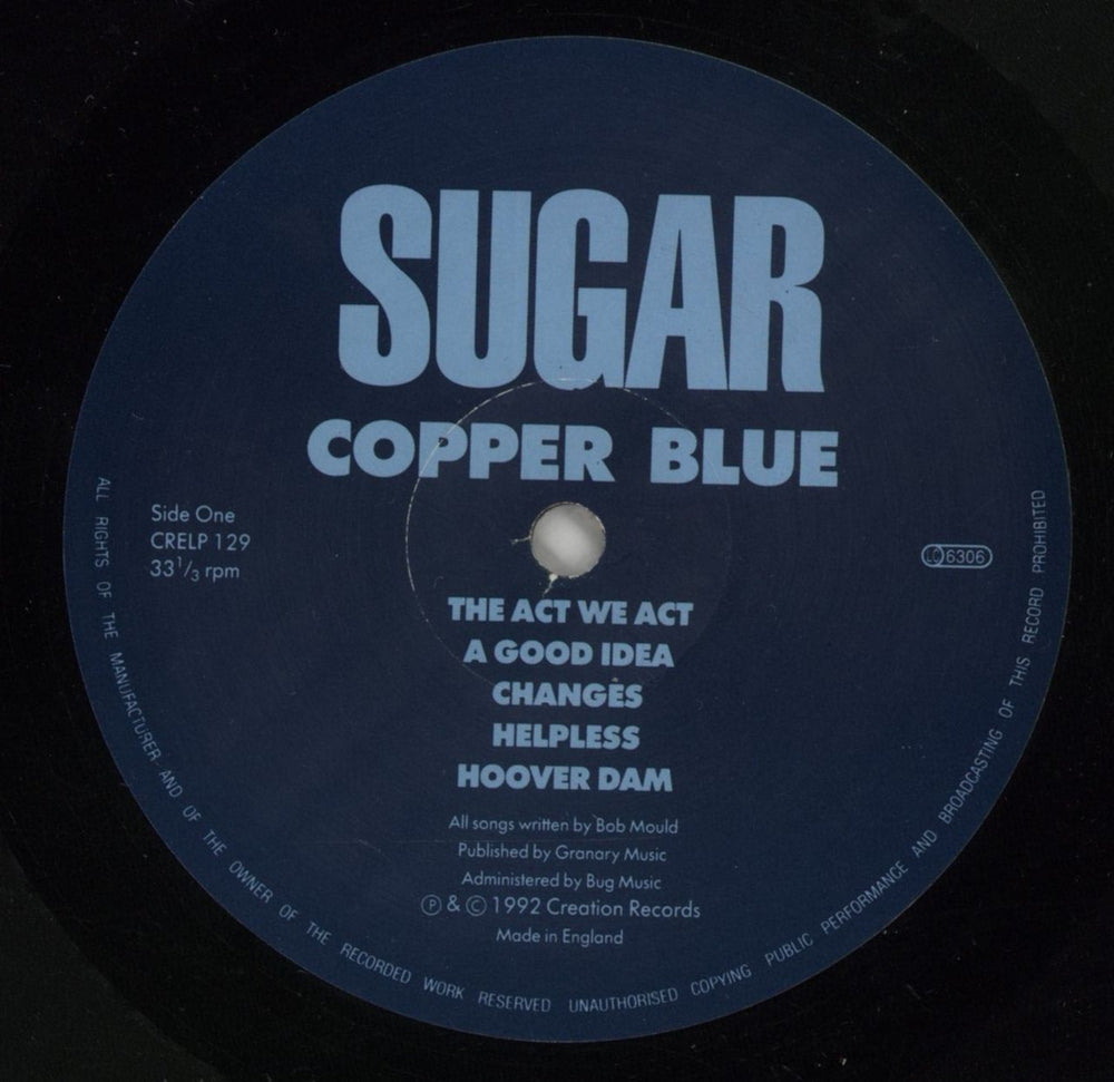 Sugar (90s) Copper Blue - 1st - VG UK vinyl LP album (LP record) SGRLPCO872129