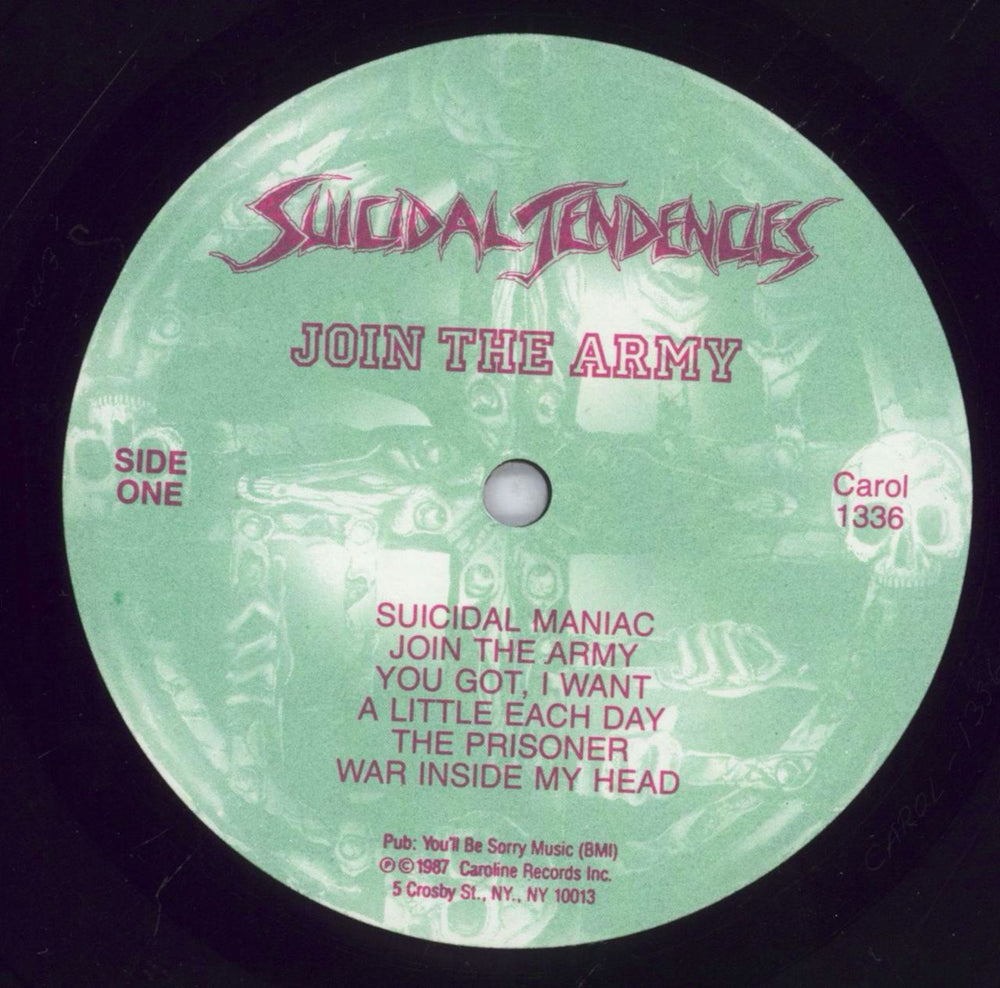 Suicidal Tendencies Join The Army - 1st US vinyl LP album (LP record) SUILPJO833351