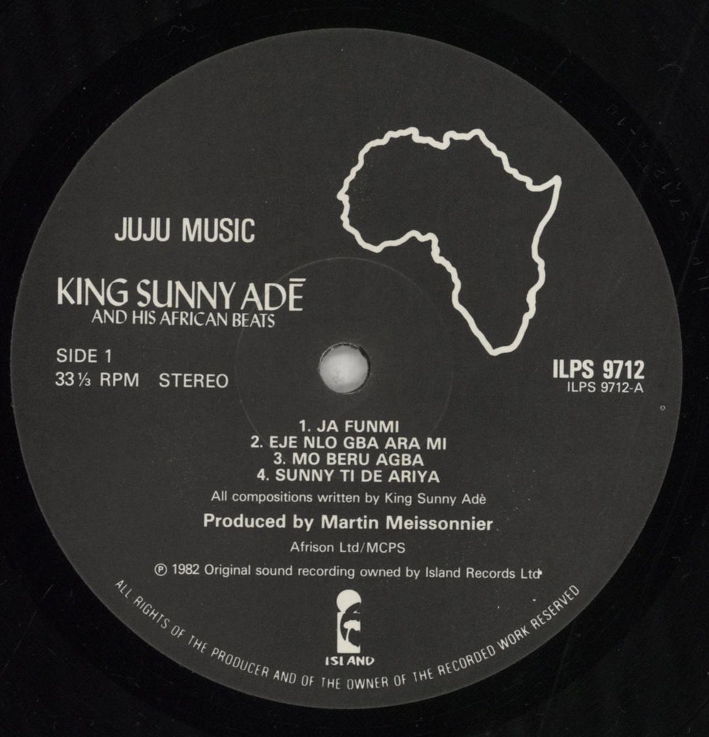 Sunny Adé Juju Music UK vinyl LP album (LP record) KFVLPJU517812